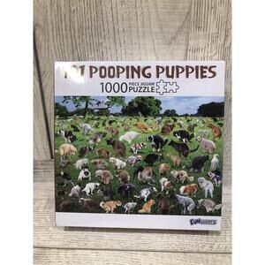NEW SEALED 101 Pooping Puppies 1000 Piece Puzzle 27 in x 19 in Funwares